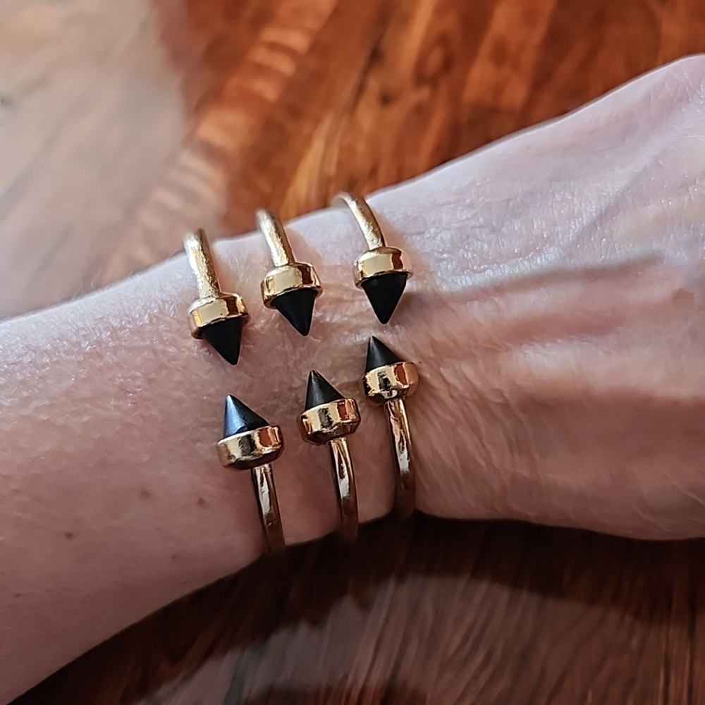 Triple Wrap Cuff Bolt Bracelet